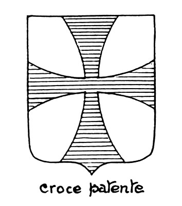 Image of the heraldic term: Croce patente